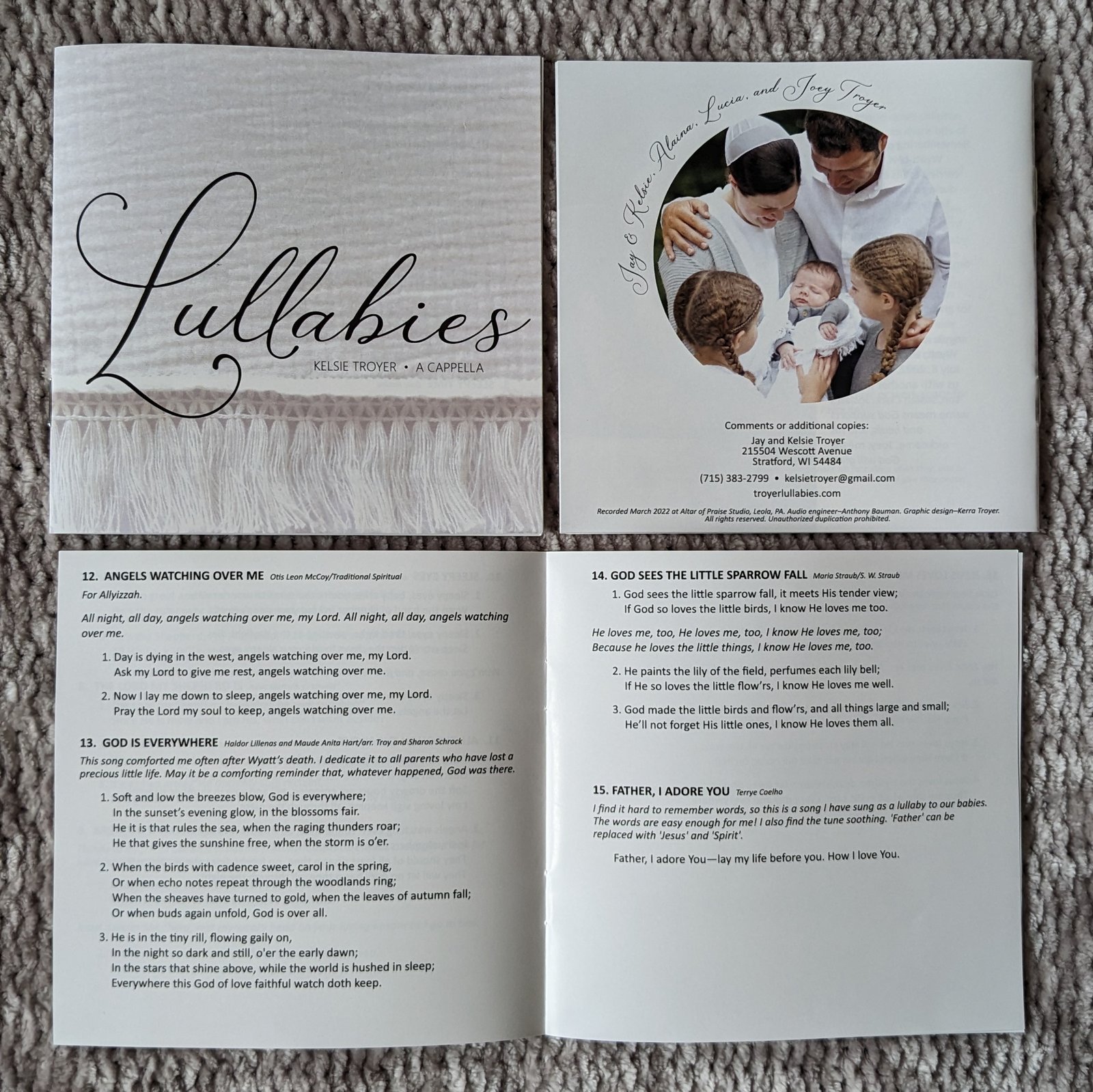 Lullabies CD | Troyer Lullabies