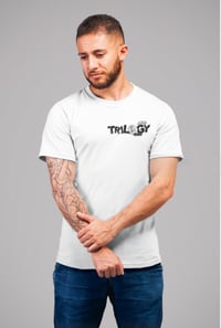 Image 1 of Trilogy456wear White Tee – Double Hit Bikelife Logo