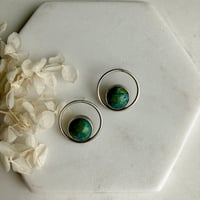 Image 1 of Peruvian opal stud hoops