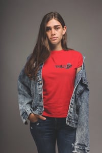 Image 2 of Trilogy456wear Red Tee – Red Bikelife Double Logo