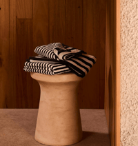 Image 3 of Black Striped Towel Collection 