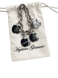 Image 3 of Hysteric Glamour Skull Apple Charm Bracelet.