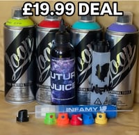 £19.99 deal! 4 Tins w/ tube cap,random caps and infamy products!