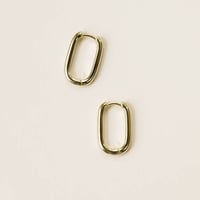 Image 4 of Jax Kelly - Rectangle Hoops - Silver or Gold