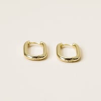 Image 5 of Jax Kelly - Rectangle Hoops - Silver or Gold