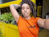 Image 4 of Trilogy456wear Orange Tee – Bikelife Double Logo