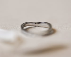 Image of Platinum 2mm ‘Star' Eternity Wishbone ring