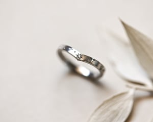 Image of Platinum 2mm ‘Star' Eternity Wishbone ring