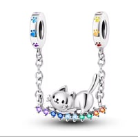 Rainbow Paw Cat Safety Chain Charm