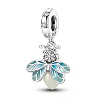 Enchanted Firefly Charm with Enamel and Pavé Accents