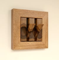 Image 3 of Wood coat rack decorative frame. 2 hooks.