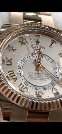 Image 2 of Rolex Sky Dweller Rose Gold Sundust Dial