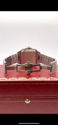 Image 2 of Cartier Santos Buss Down Diamonds Blue Dial