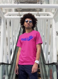 Image 3 of Trilogy456wear Pink Bikelife T-Shirt – Blue Dice Logo