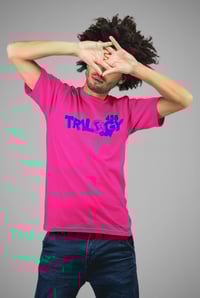 Image 5 of Trilogy456wear Pink Bikelife T-Shirt – Blue Dice Logo