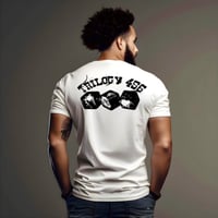 Image 3 of Trilogy456wear White Tee with Black Dice Logo