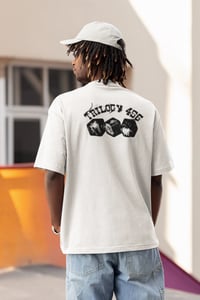 Image 4 of Trilogy456wear White Tee with Black Dice Logo