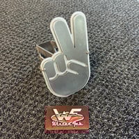 Image 1 of Peace Fingers Hitch Cover - Two Layer
