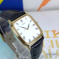 Image 4 of 1987 Seiko Quartz 'Tank' Roman Dial Gold Dress Watch (5P31-5D80)