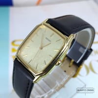 Image 4 of 1991 Seiko Quartz 'Tank' Snowflake Dial Gold Dress Watch (7n01-5030)