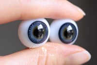 Image 3 of 18mm - German Glass Eyes - Flat Back - Economy Eyes - Dark Blue