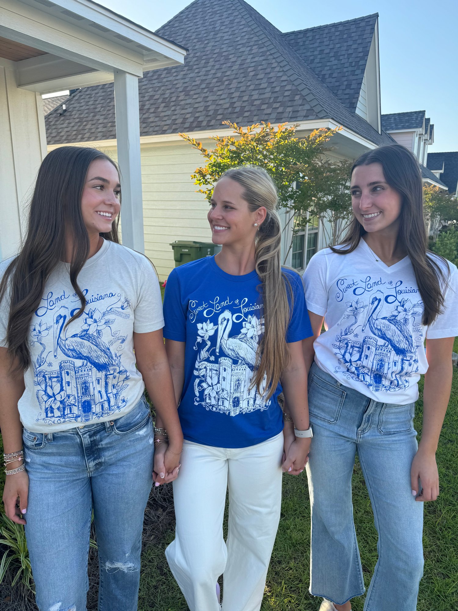 Image of Adult Sweet Land of LA V-NECK on White