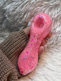Image 8 of Pink Glitter Glass Freezable Pipe
