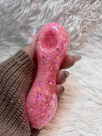 Image 7 of Pink Glitter Glass Freezable Pipe