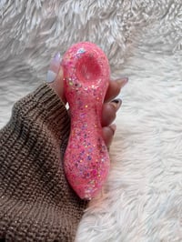Image 5 of Pink Glitter Glass Freezable Pipe