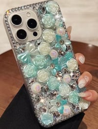 Image 1 of Luxury 3D Pearl Floral iPhone Case