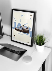 Image 2 of Sneaker Poster Nike Zoom Field Jaxx x Travis Scott “Leche Blue”