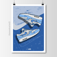 Image 1 of Sneaker Poster Nike Air Max 1 “Blueprint” (2022)