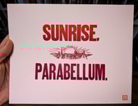 "Sunrise, Parabellum" Letterpress Print