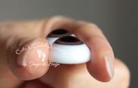 Image 3 of 20mm - German Glass Eyes - Flat Back - Economy Eyes - Hazel - Large Iris