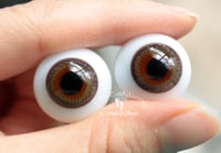 Image 4 of 20mm - German Glass Eyes - Flat Back - Economy Eyes - Hazel - Large Iris