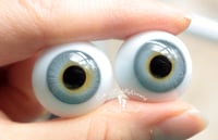 Image 4 of 22mm - German Glass Eyes - Flat Back - Economy Eyes - Gary - Large Iris