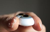 Image 3 of 22mm - German Glass Eyes - Flat Back - Economy Eyes - Gary - Large Iris