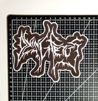 Image 2 of Large Dying Fetus Black Band Logo Matte Vinyl Sticker