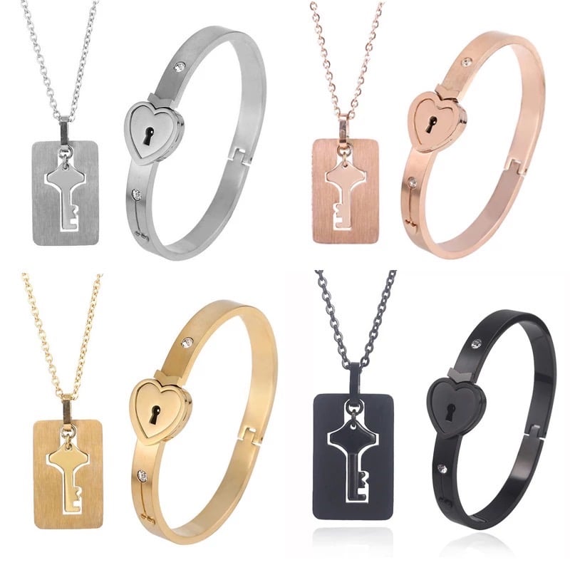Image of 2Pc Couples Lock And Key Set