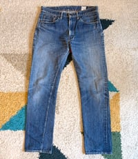 Image 1 of Or Slow Japan 107 ivy fit indigo dyed selvedge jeans, size 2 (fits 32”)