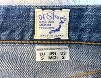 Image 5 of Or Slow Japan 107 ivy fit indigo dyed selvedge jeans, size 2 (fits 32”)