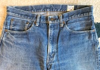 Image 2 of Or Slow Japan 107 ivy fit indigo dyed selvedge jeans, size 2 (fits 32”)
