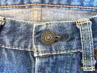Image 3 of Or Slow Japan 107 ivy fit indigo dyed selvedge jeans, size 2 (fits 32”)