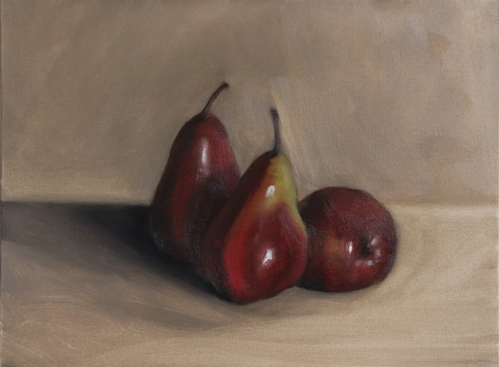 Image of Nature morte avec des poires et une pomme