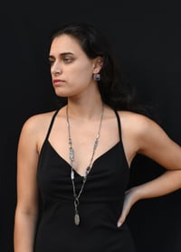 Image 3 of Fern Long Silver Artisan Necklace