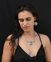 Image 2 of Silver Leaf Impression Artisan Necklace