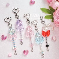 Magical Girl Wand Beaded Keychain