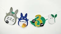 Image 4 of Personalized Forest Spirit Totoro Cake Topper Table Centerpiece. Totoro Party Decor