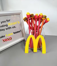 Image 2 of Fast Food Burger French Fries Pens. McDonalds Themed Party Supply Party Gifts Party Favors