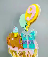 Image 3 of Capybara Party Decor. Custom Age Capybara Large Cake Topper Cake Centerpiece. Capy Birthday